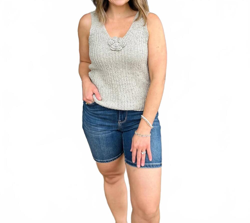 NEW ALLIE ROSE rosevine knit tank top in sage